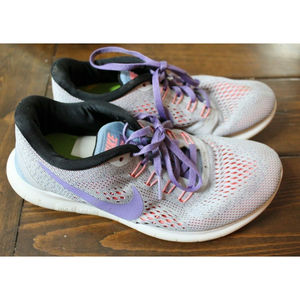 Nike Womens Free Run 831509-009 Gray Purple Running Shoes Sneakers Size 7